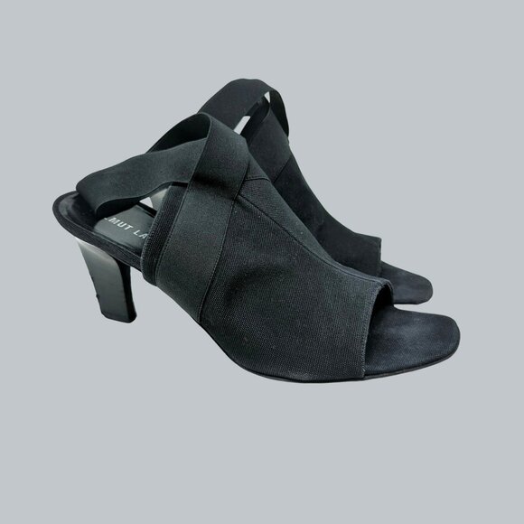 Vintage Helmut Lang Heels 9.5 Black Open Toe - Picture 2 of 13